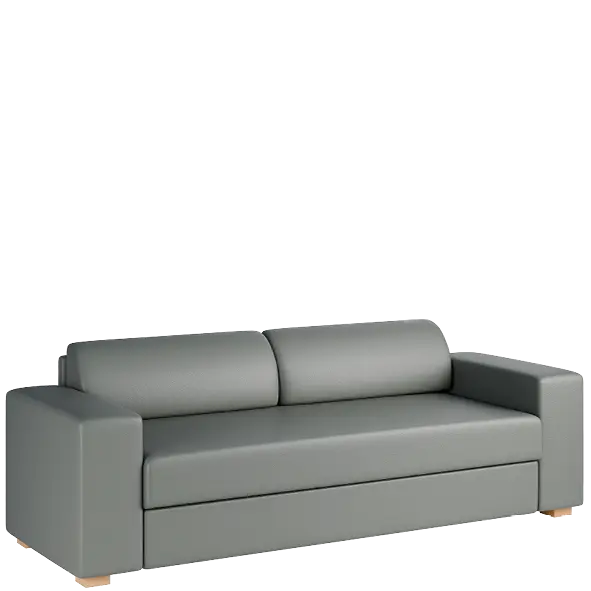 MONROE pohovka celočalouněná, koženka SA 2 šedá